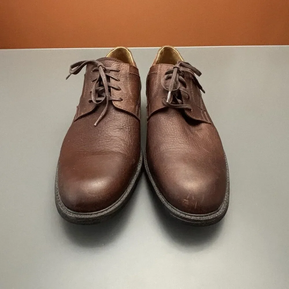 Johnson & Murphy XC4 Stanton Mens Shoes 10M Lace-up Sheepskin Brown Dual Width